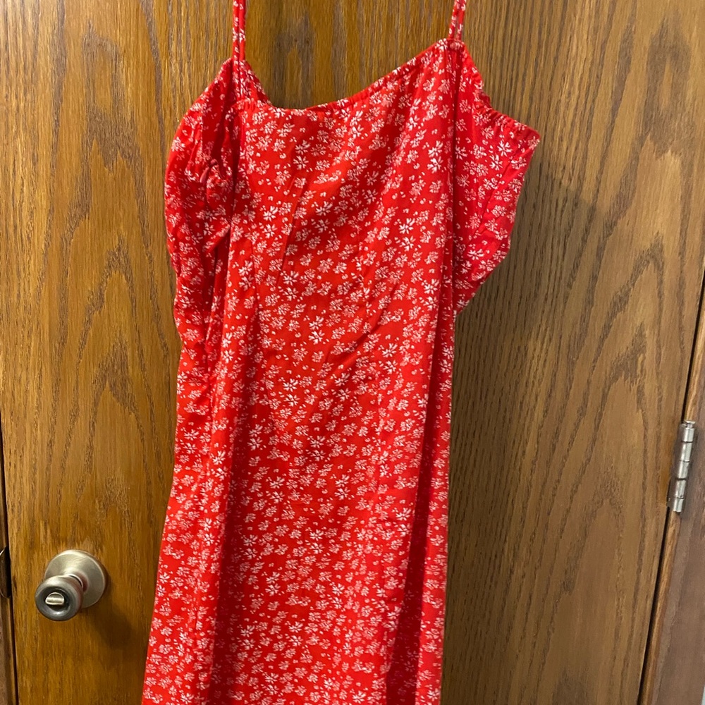 red nasty gal dress floral us 10 - Picture 4 of 4